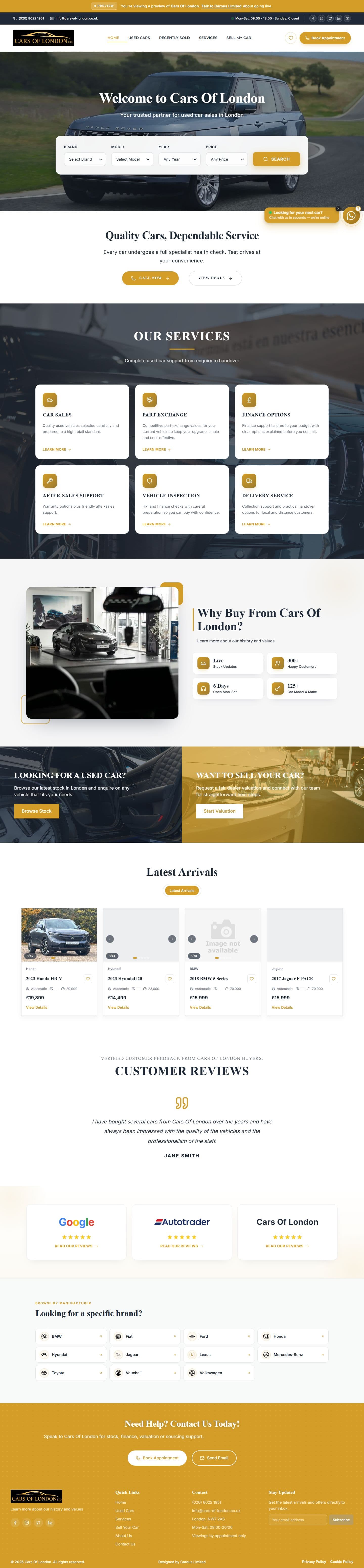 Classic Dealer — dealer website by Carous