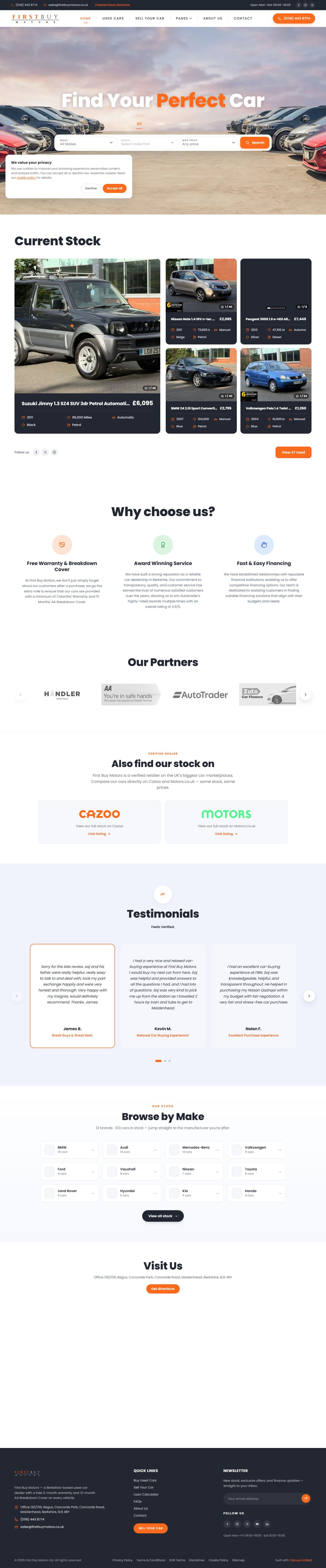 firstbuymotors.co.uk — dealer website by Carous