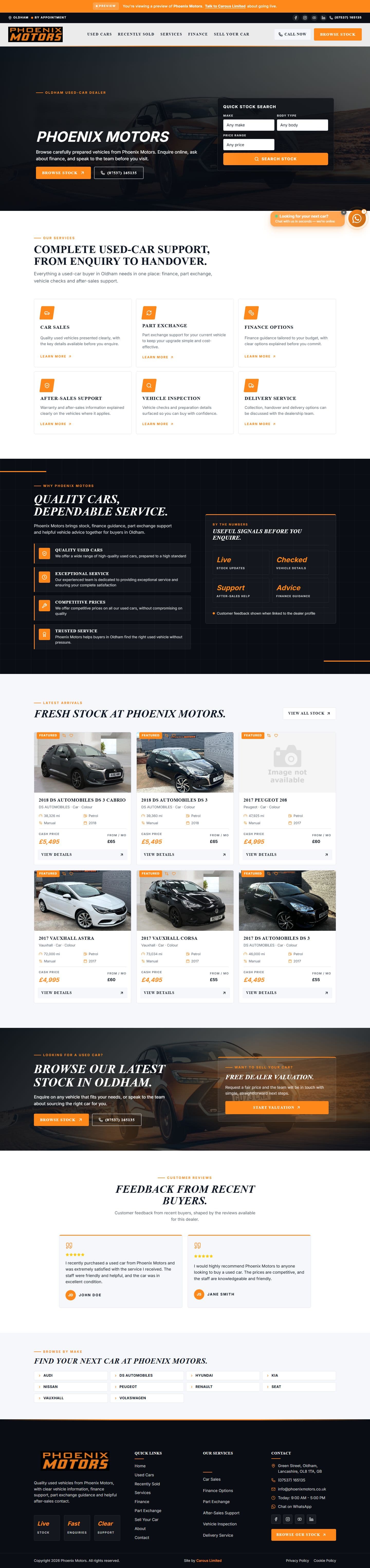 Showroom — dealer website by Carous